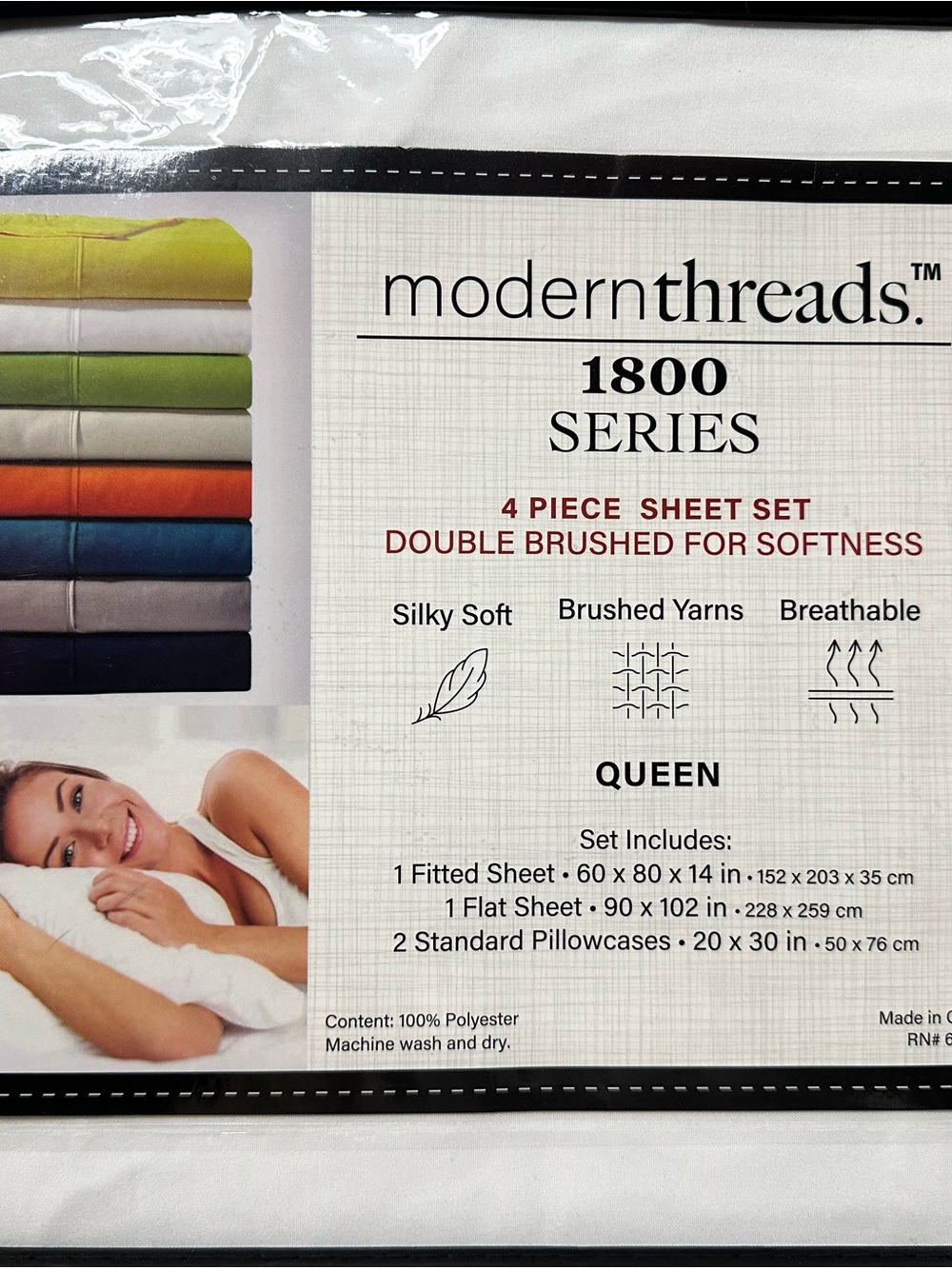 1800 Series Queen Sheet Set - White